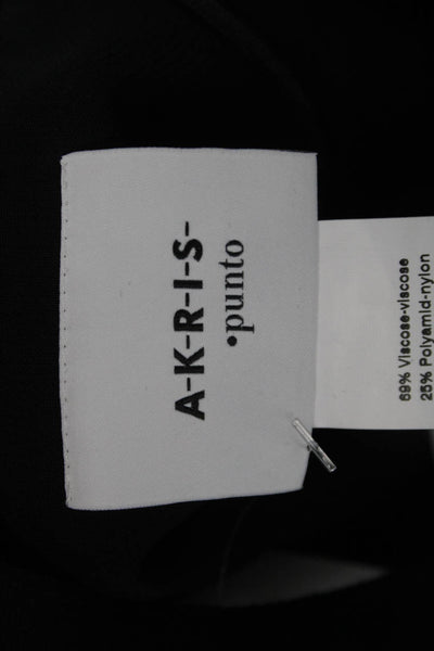 Akris Punto Women Shift Dress Black Sleeveless Round Neck Knee Length Size 14