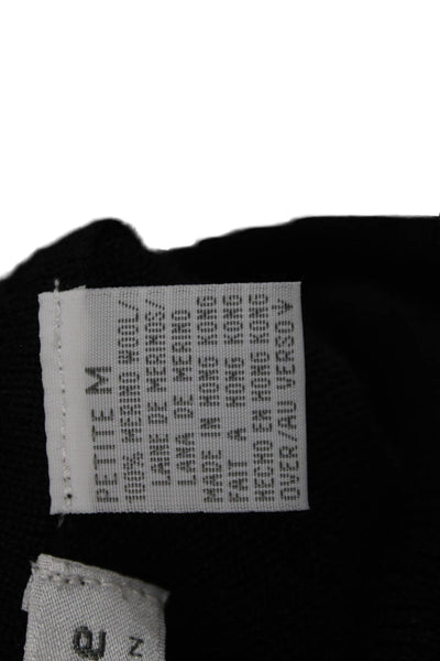 Liz Claiborne Women Black Merino Wool Turtleneck Pullover Sweater Size S