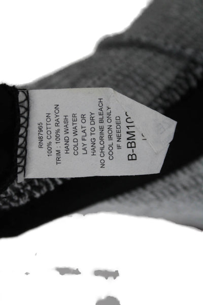 Elan Womens Kimono Top Gray Cotton V Neck Short Sleeve Beach Size One Size