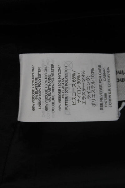 J Crew Women Sheath Dress Black V Neck Long Sleeve Knee Length Size 4