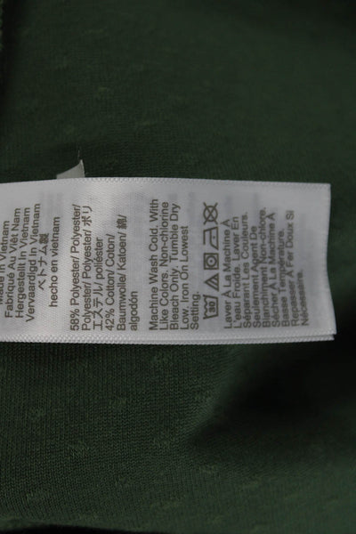 J Crew Women Shift Dress Army Green Knee Length Round Neck Size L
