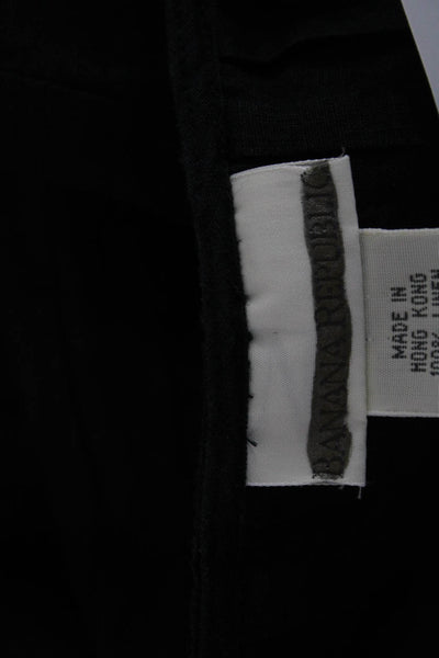 Banana Republic Women Tank Dress Black Silk Sleeveless Neck Mid-Calf Size S