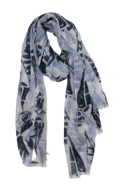 Cejon Accessories Inc. Womens Tie Dye Scarf Blue Size 72X36"