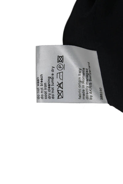 Akris Punto Women Shift Mini Dress Black Sleeveless Round Neck Size 16