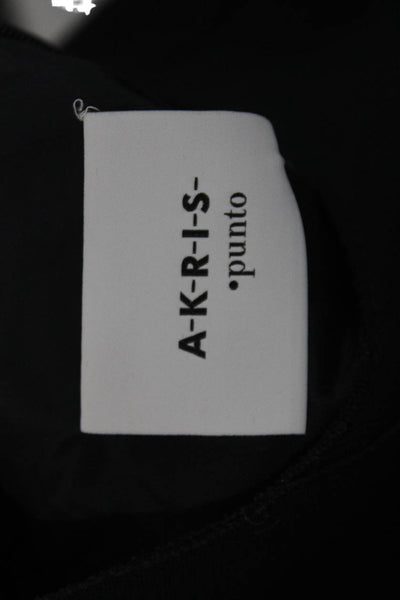 Akris Punto Women Shift Mini Dress Black Sleeveless Round Neck Size 16