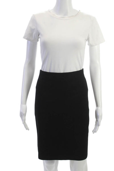 Akris Punto Women Straight Pencil Skirt Black Wool Elastane Size 14