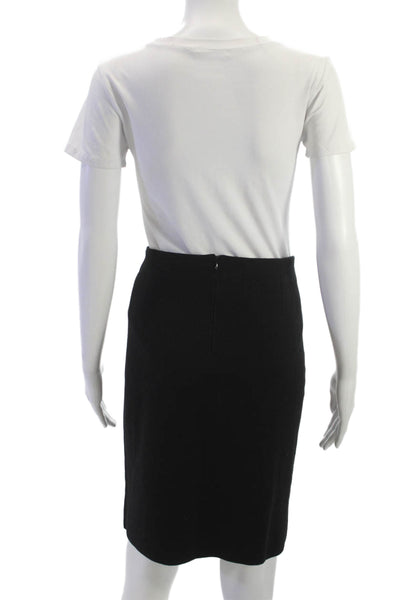 Akris Punto Women Straight Pencil Skirt Black Wool Elastane Size 14