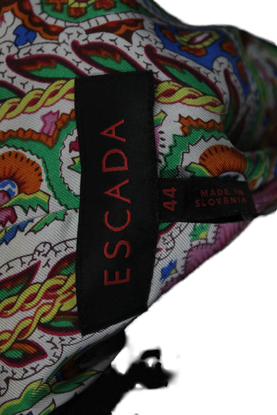 Escada Women Blazer Black Wool Collared Button Long Sleeve Size 44