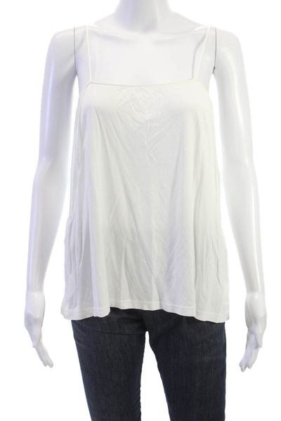 Akris Punto Women White Spaghetti Strap Camisole 100% Viscose Size 14