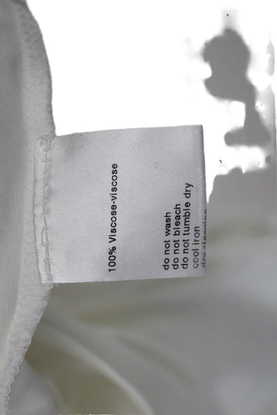 Akris Punto Women White Spaghetti Strap Camisole 100% Viscose Size 14