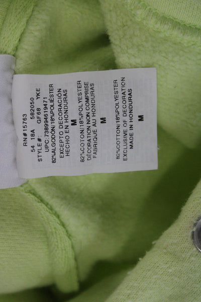 Champion Unisex Pullover Hoodie Yellow College 82% Cotton 18% Polyester Size M