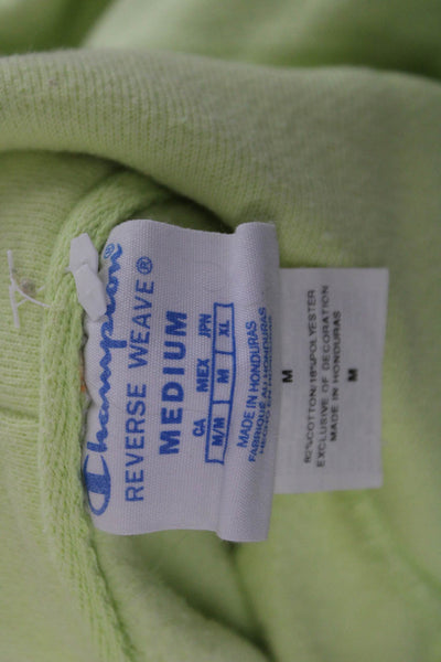 Champion Unisex Pullover Hoodie Yellow College 82% Cotton 18% Polyester Size M