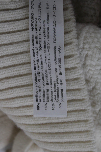 Zara Womens Beige Pullover Hoodie Drawstring Long Sleeve Size S