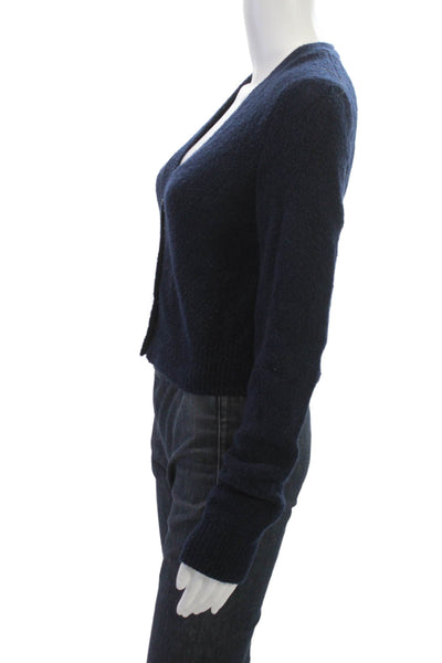 Pistola Womens Dark Blue V-Neck Button Cardigan Sweater Long Sleeve Size S