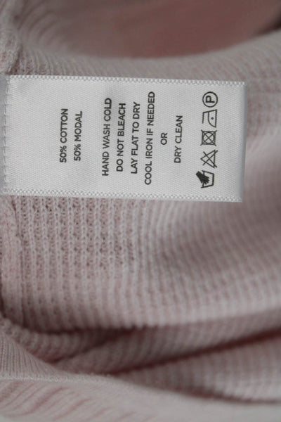 Lilla P Women V Neck Button Long Sleeve Cardigan Pink Size M
