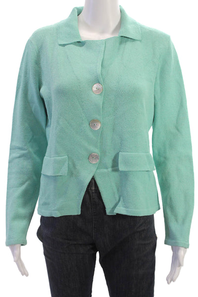 Sportsworks Studio Women Collared Button Green 90s Viscose Jacket Size XL