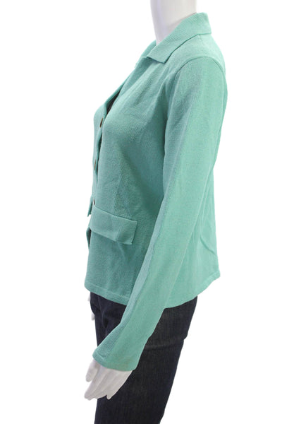 Sportsworks Studio Women Collared Button Green 90s Viscose Jacket Size XL