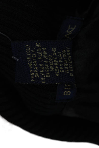 Birdy & Grace Women Cardigan Full Zip Black 100% Cotton Mock Neck Size L