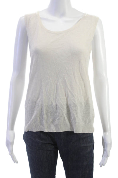 Amina Rubinacci Women Basic Tank Sleeveless Beige Viscosa Size 46