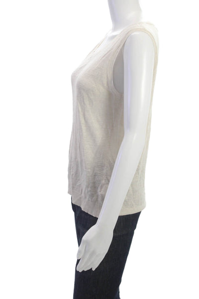 Amina Rubinacci Women Basic Tank Sleeveless Beige Viscosa Size 46