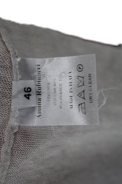 Amina Rubinacci Women Basic Tank Sleeveless Beige Viscosa Size 46