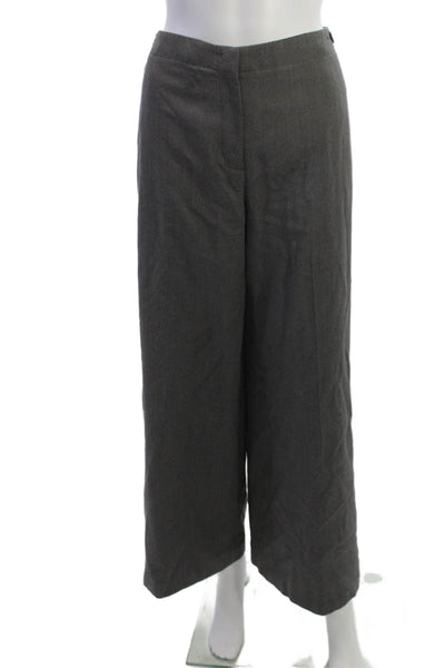 Giorgio Armani Womens Dress Pants Dark Gray Wool Button Inseam 28 Size S