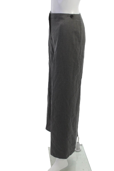 Giorgio Armani Womens Dress Pants Dark Gray Wool Button Inseam 28 Size S