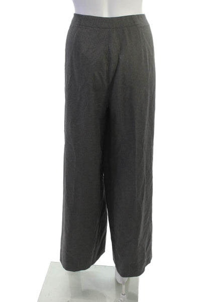 Giorgio Armani Womens Dress Pants Dark Gray Wool Button Inseam 28 Size S