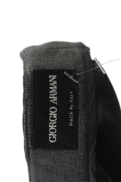 Giorgio Armani Womens Dress Pants Dark Gray Wool Button Inseam 28 Size S