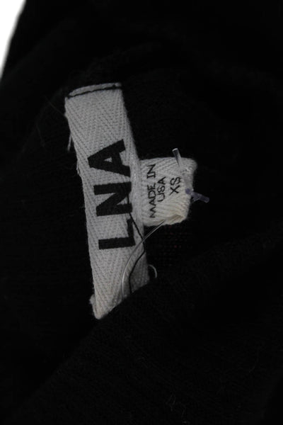 LNA Unisex Black V Neck Long Sleeve Pullover Sweater Size XS
