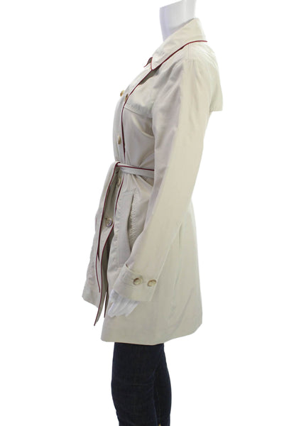 Hugo Hugo Boss Women Trench Coat Beige Button Long Sleeve Size 6