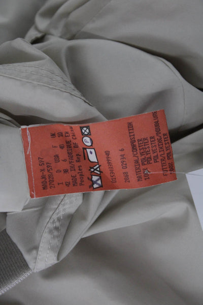 Hugo Hugo Boss Women Trench Coat Beige Button Long Sleeve Size 6