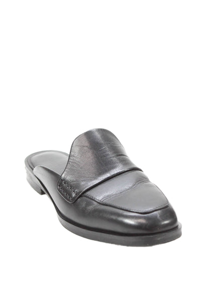 Tony Bianco Womens Slip On Round Toe Leather Mules Black Size 7