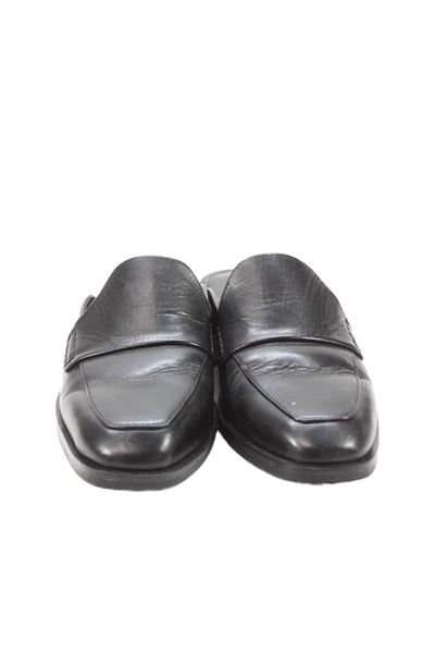Tony Bianco Womens Slip On Round Toe Leather Mules Black Size 7