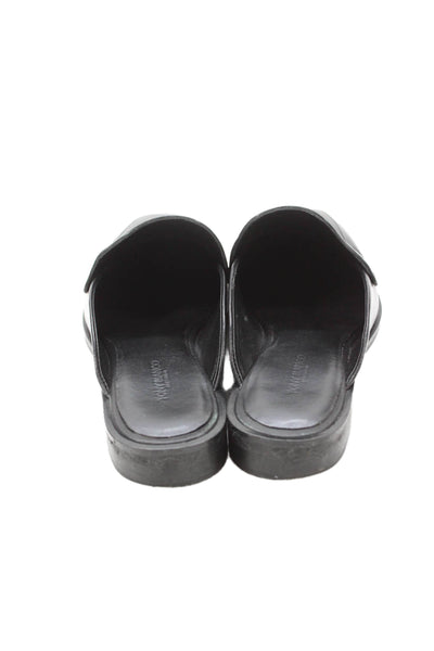 Tony Bianco Womens Slip On Round Toe Leather Mules Black Size 7