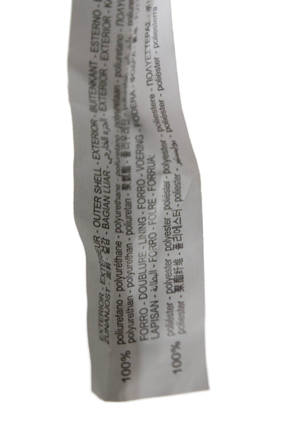 Zara Womens Double Strap Triple Pocket Front Leather Backpack Handbag Beige