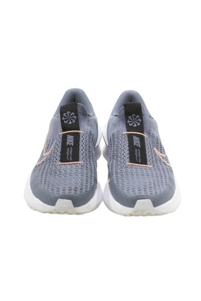 Nike Womens Slip On Knit Logo Interact Run Running Sneakers Blue White Size 7.5
