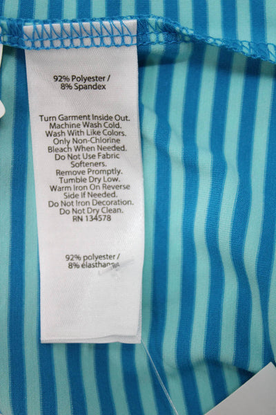 Vineyard Vines Childrens Boys Striped Short Sleeves Polo Shirt Blue Size 18