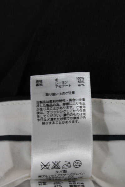 Brooks Brothers Mens Dress Pants Dark Gray Wool Button Fly Size 38