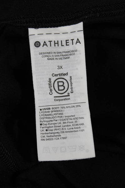 Athleta Womens Black Stretch Nylon Lycra Pants Size 3X