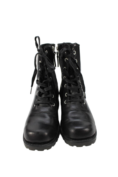 Harley Davidson Mens Leather Zippered Combat Boots Black Size 11