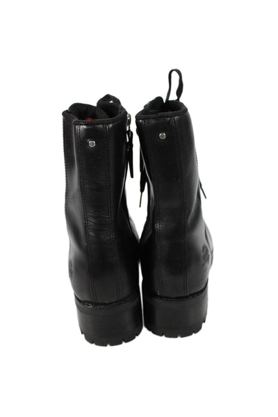 Harley Davidson Mens Leather Zippered Combat Boots Black Size 11