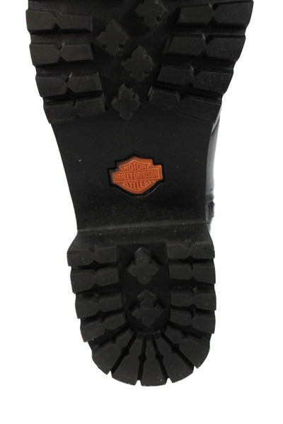 Harley Davidson Mens Leather Zippered Combat Boots Black Size 11