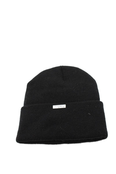 Suite1521 Womens Jeweled Love Beanie Hat Black Pink Size One Size