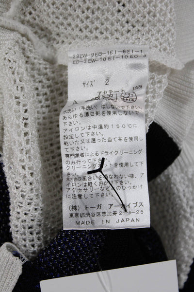 Toga Pulla Unisex Cardigan Black Paisley V-Neck Button Acetate Size 2