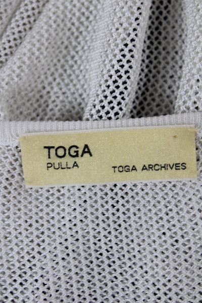Toga Pulla Unisex Cardigan Black Paisley V-Neck Button Acetate Size 2
