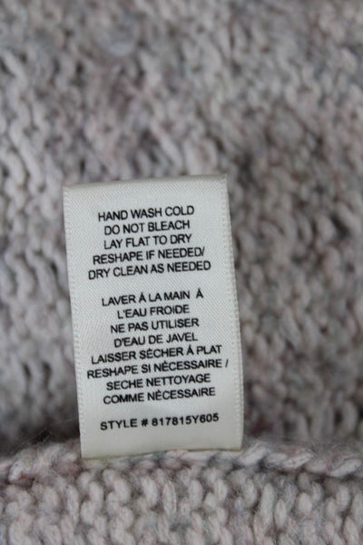 La Vie Women Pullover Mock Neck Beige Merino Blend Long Sleeve Size XS