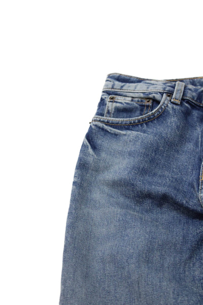 Zara Womens Straight High Rise Blue Denim Jeans Size 0