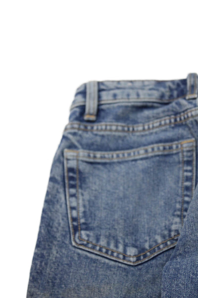 Zara Womens Straight High Rise Blue Denim Jeans Size 0