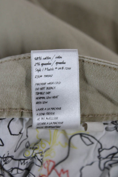 Blank NYC Women Beige Ankle Cargo Jegging 98% Cotton Inseam 30 Size 25